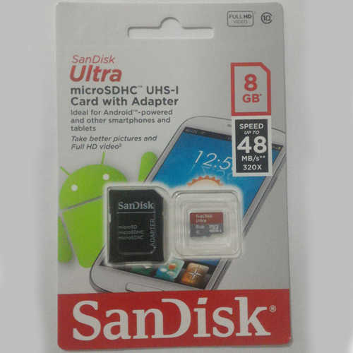 כרטיס זיכרון Micro SDHC 8GB Class 10 48MB/s SanDisk