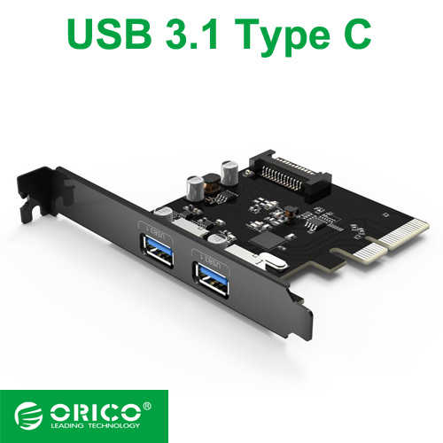 כרטיס PCI Express עם 2 יציאות Orico USB 3.1