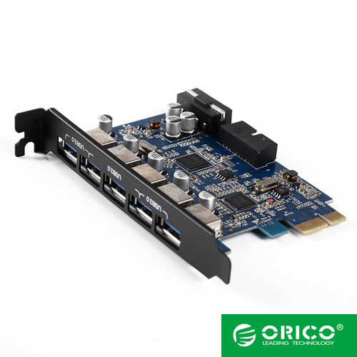 כרטיס PCI Express עם 5 יציאות Orico USB 3.0