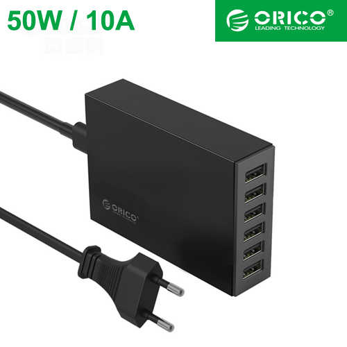 מטען שולחני 6 יציאות Orico 50W/10A USB דגם CSL-6U