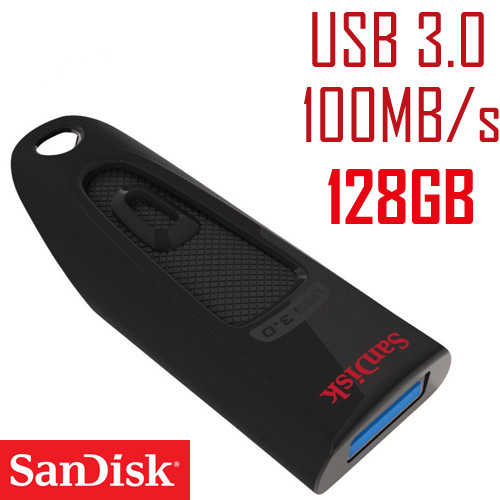 זיכרון נייד SanDisk Ultra 128GB USB 3.0