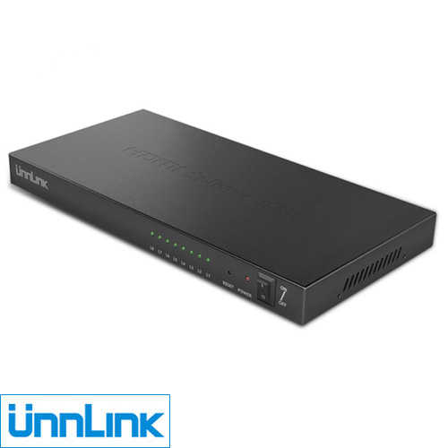 מפצל HDMI מוגבר לשמונה מסכים Unnlink