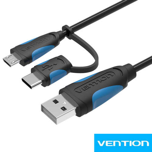 כבל טעינה Vention USB 2.0 - Micro USB/USB 3.1