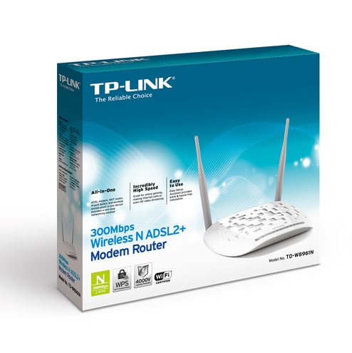 נתב אלחוטי + מודם 300Mbps תוצרת TP-Link דגם TD-W8961N