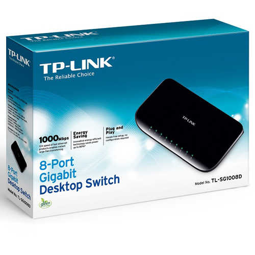 רכזת רשת 8 כניסות TP-Link דגם TL-SG1008D