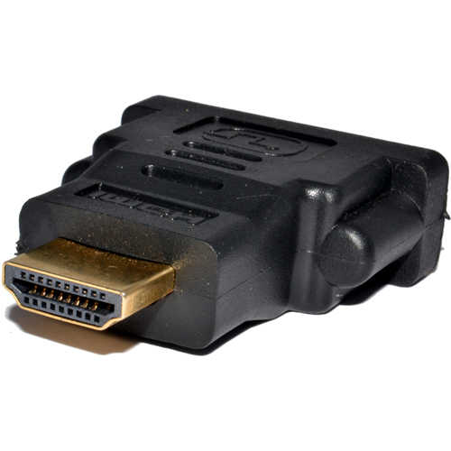 מתאם HDMI זכר - DVI נקבה, מוזהב