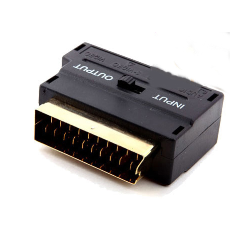 מתאם מ- SCART ל- 3xRCA + S-VIDEO