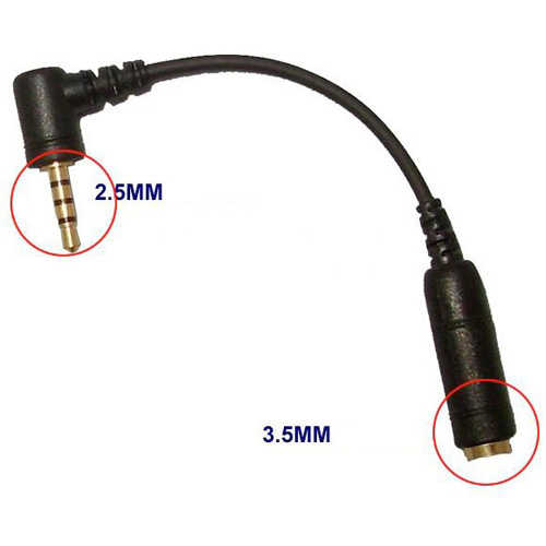 כבל מתאם 3.5mm נקבה - 2.5mm זכר 3 מגעים