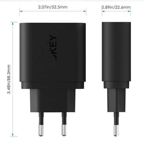 מטען קיר Aukey Qualcomm 2.0 דגם PA-U28