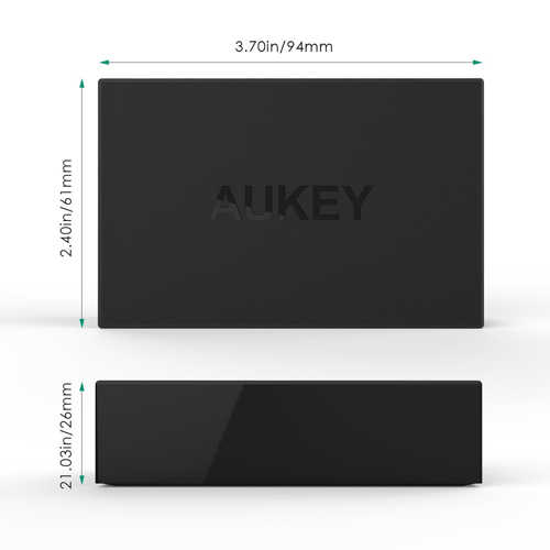 מטען קיר 5 יציאות Aukey 50W/10A USB דגם PA-U36