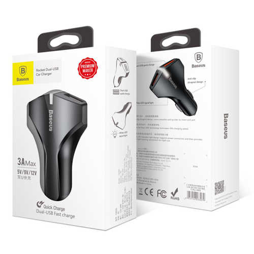 מטען לרכב Baseus Qualcomm 3.0 דגם CCAL-RK01
