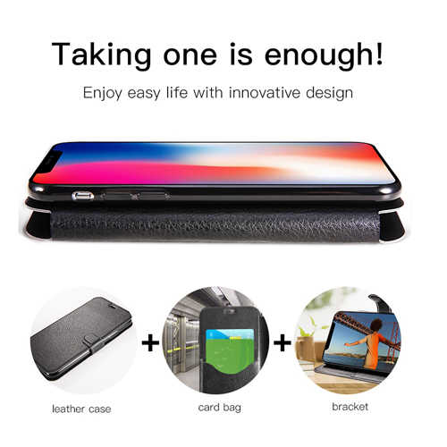 ארנק מעור סינטטי ל- Baseus iPhone X