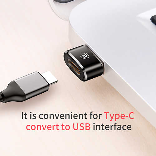 מתאם מיני USB A זכר ל- USB C נקבה Baseus