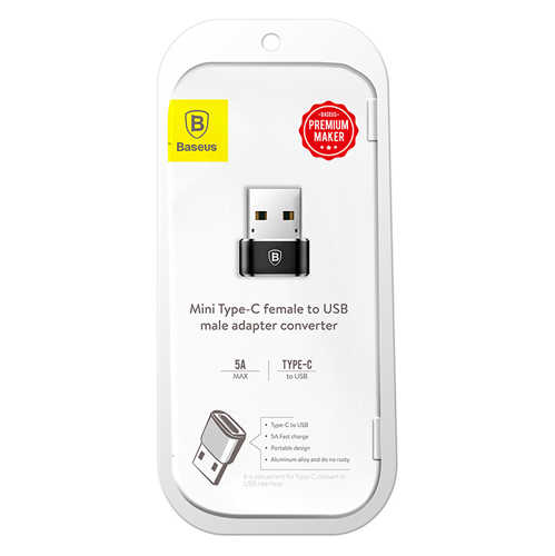 מתאם מיני USB A זכר ל- USB C נקבה Baseus