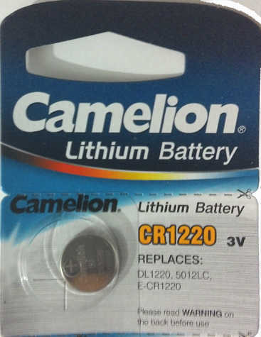 סוללת כפתור ליתיום Camelion CR1220