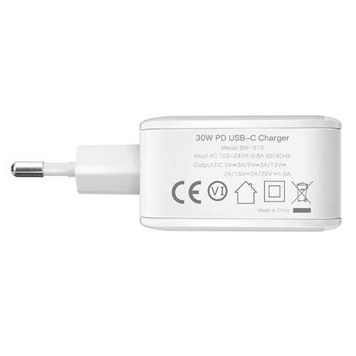 מטען קיר BlitzWolf PD 30W USB C דגם BW-S10