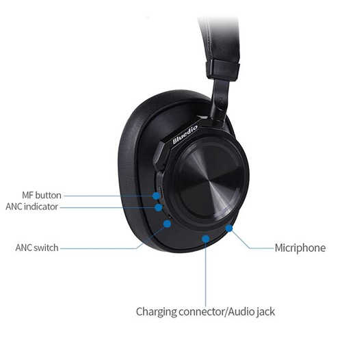 אוזניות קשת Bluetooth 5.0 סטריאו Bluedio דגם T6S
