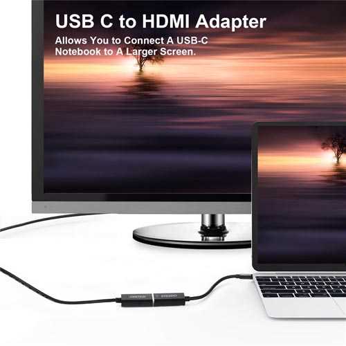 כבל HDMI - USB Type C מאריך Choetech