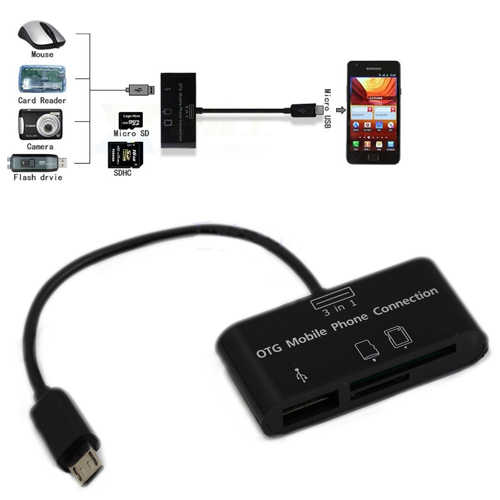 קורא כרטיסי זיכרון בחיבור Micro USB 0TG
