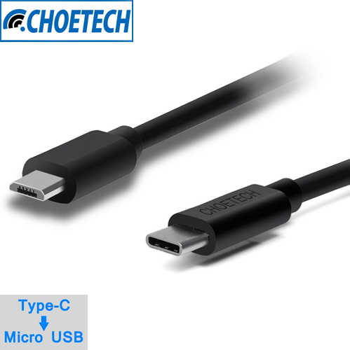 כבל טעינה וסנכרון Choetech Micro USB - USB Type C