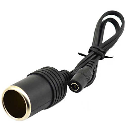כבל מתאם DC 5.5x2.1mm נקבה לשקע מצת רכב