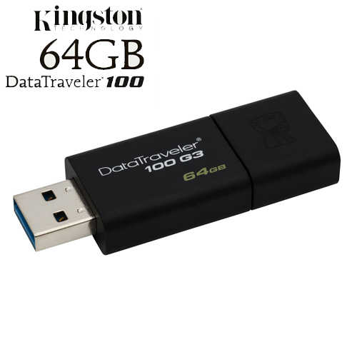 זכרון נייד USB 3.0 64GB תוצרת Kingston דגם DT100