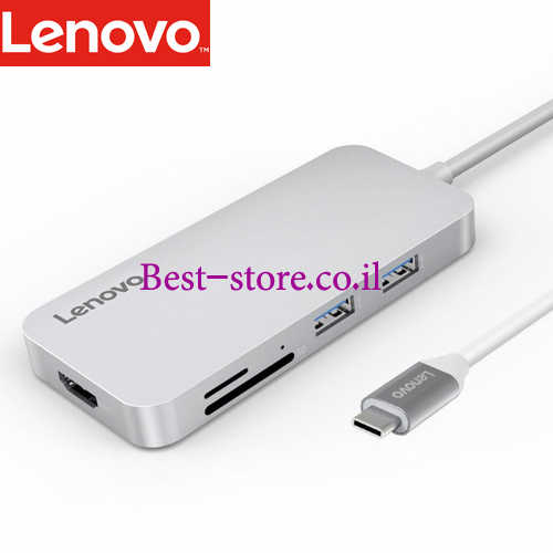 רכזת 7 ב- 1 Lenovo USB-C HDMI דגם C107