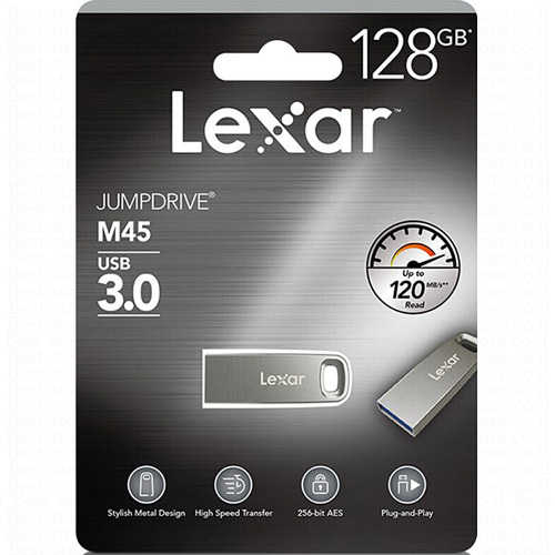 זיכרון נייד מתכת Lexar M45 128GB 250MB/s USB 3.1