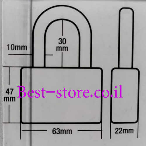 מנעול רתק תליה MAGNUM 10mmx30mm דגם 2001T10
