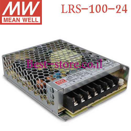 דרייבר MeanWell 100W 4.5A 24V דגם LRS-100-24