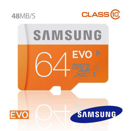 כרטיס זיכרון Micro SDXC 64GB Class 10 48MB/s Samsung