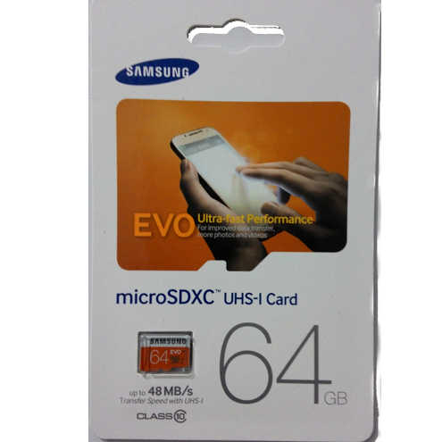 כרטיס זיכרון Micro SDXC 64GB Class 10 48MB/s Samsung