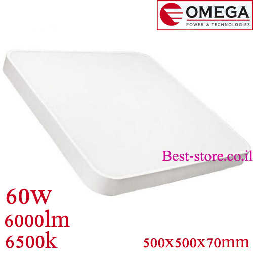 פלפון צמוד תקרה מרובע לד OMEGA 60W DL דגם פירנצה