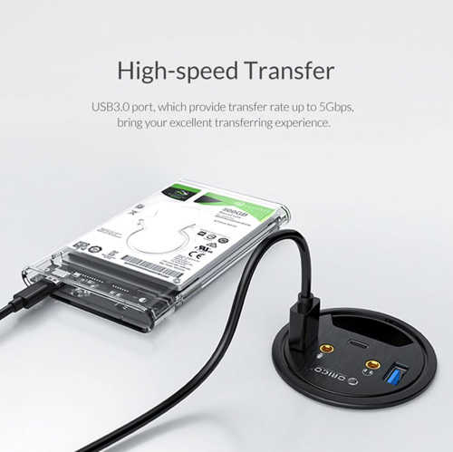 רכזת USB שולחני ORICO דגם DESK-2U1C