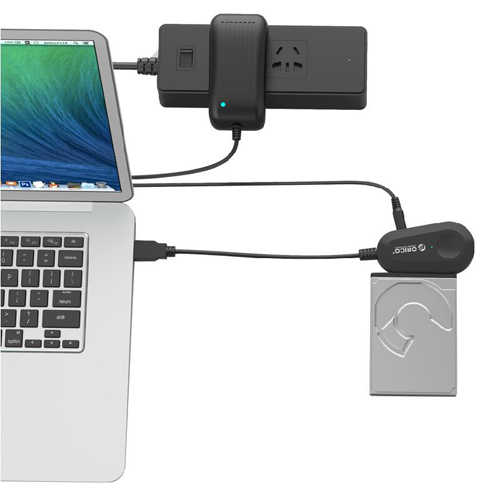 מתאם USB 3.0 A - SATA 7+15pin עם ספק כוח Orico