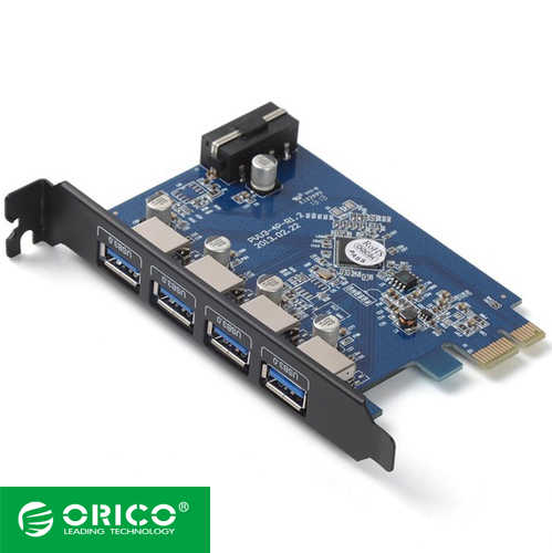 כרטיס PCI Express עם 4 יציאות Orico USB 3.0