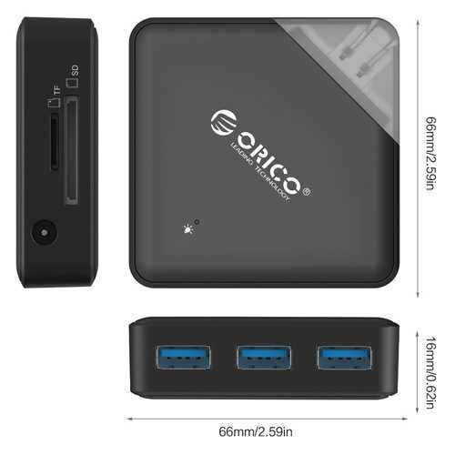 קורא כרטיסים/מפצל Orico USB 3.0 דגם C3TS