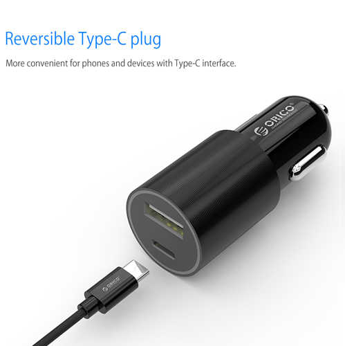מטען USB Type A/C לרכב