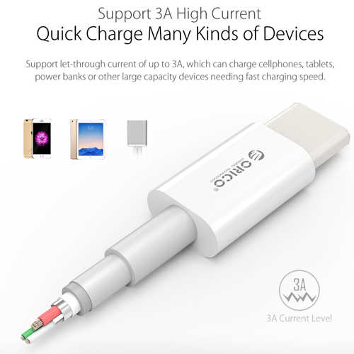 כבל טעינה וסנכרון Orico  USB Type-C - USB A 2.0 