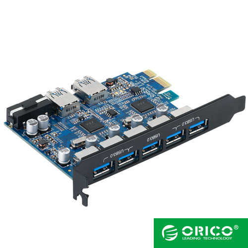 כרטיס PCI Express עם 7 יציאות Orico USB 3.0