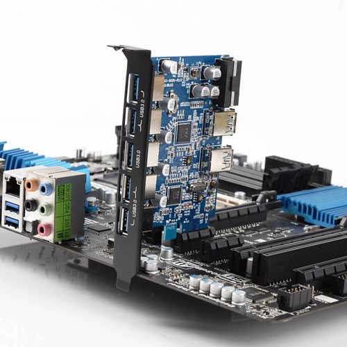 כרטיס PCI Express עם 7 יציאות Orico USB 3.0