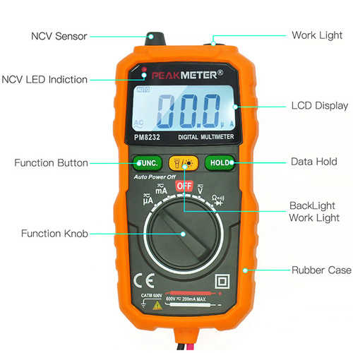 רב מודד דיגיטלי PeakMeter דגם PM8232