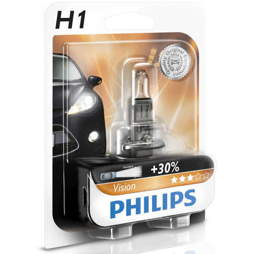 נורה ראשית לרכב Philips H1 סדרה Vision
