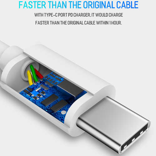 כבל טעינה וסנכרון USB Type-C PD 3.0 באורך 1 מטר Rock