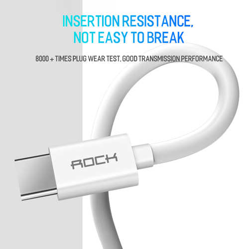 כבל טעינה וסנכרון USB Type-C PD 3.0 באורך 1 מטר Rock