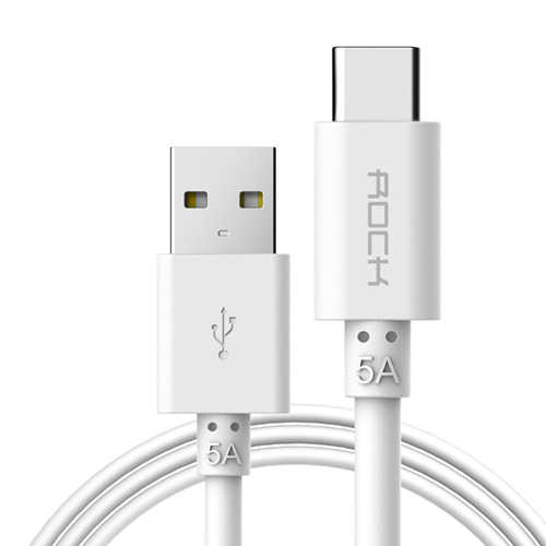כבל טעינה וסנכרון Rock USB A - USB Type C 5A