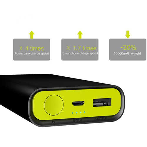 מטען נייד לסמארטפון Rock 10.000mAh דגם RMP0307