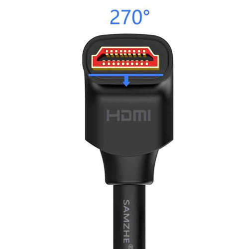 כבל מקצועי זוויתי HDMI 2.0 270° באורך 2 מטר SAMZHE
