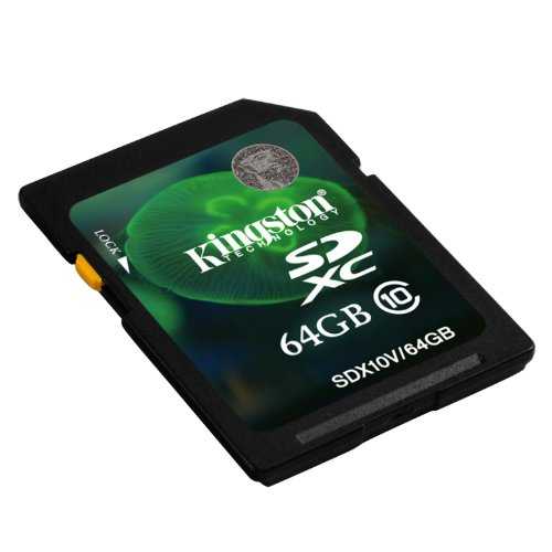 כרטיס זיכרון SDXC 64GB Class 10 Kingston