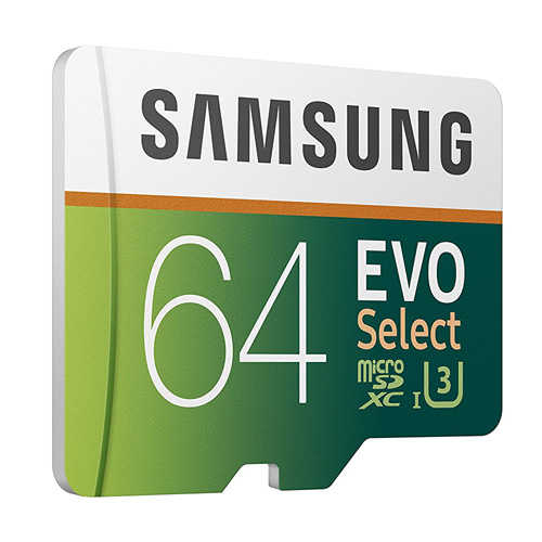 כרטיס זיכרון Samsung Micro SDXC 64GB U3 100MB/s דגם EVO Select